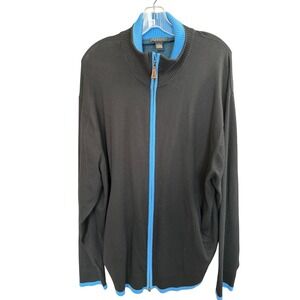 Harold Powell Cashmere Silk Blend Sweater L Black Preppy Business Casual Grandpa